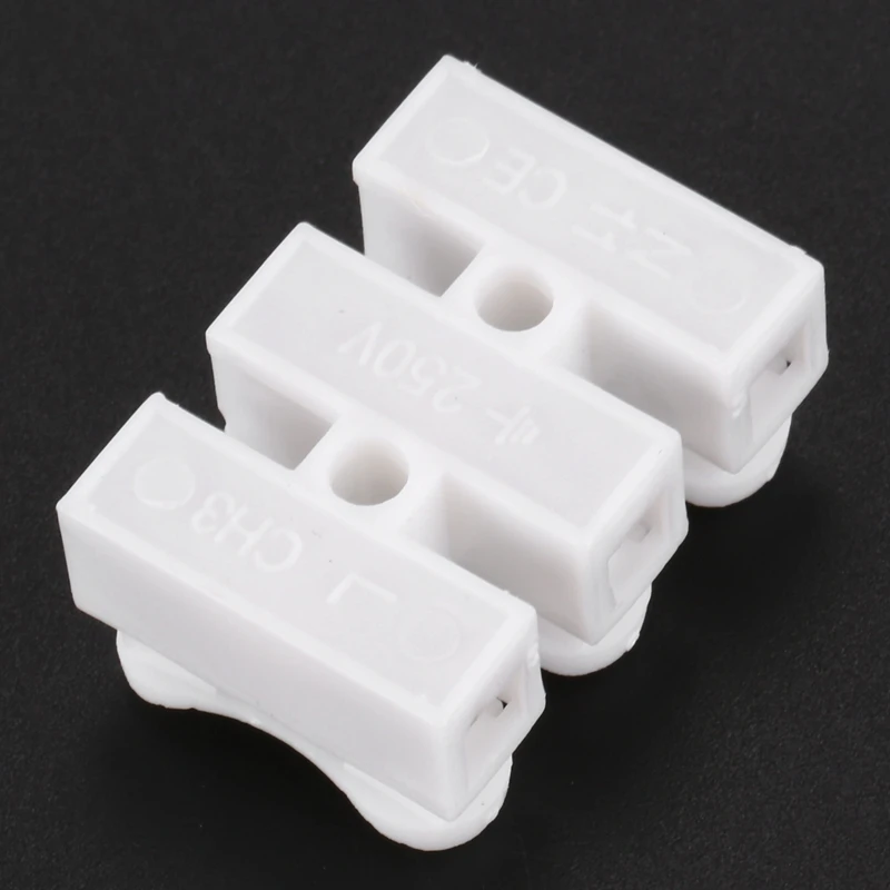 10pcs 3 Position Spring pressure Terminal Blocks Connectors 10A 380V