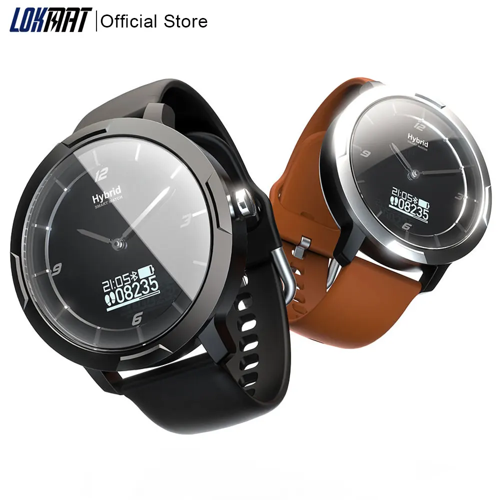 Смарт часы lokmate с Bluetooth мужские спортивные фитнес трекер гибридный пульсометр