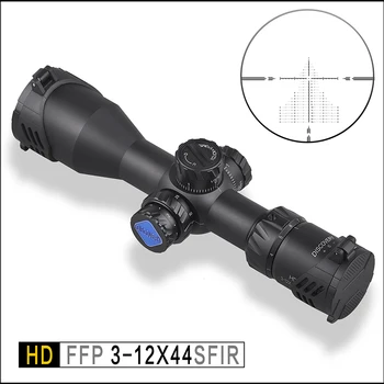 

Discovery optics rifle scope FFP rifle hunting tactical rifle range HD 3-12x44SFIR red and green light crosshair