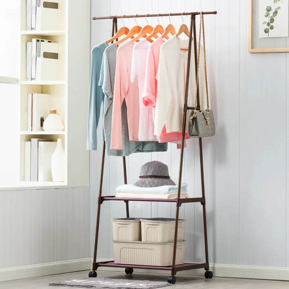 

Floor Standing Coat Rack Standing Coat Rack Steel Tube Removable Floor Hanger Shoes Bags Boxes Organizer Clothes Hanger Stand