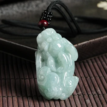

Genunine Burma jadeite jade hand-carved brave troops green jade pendant jade necklace women pendants jade jewelry brand new