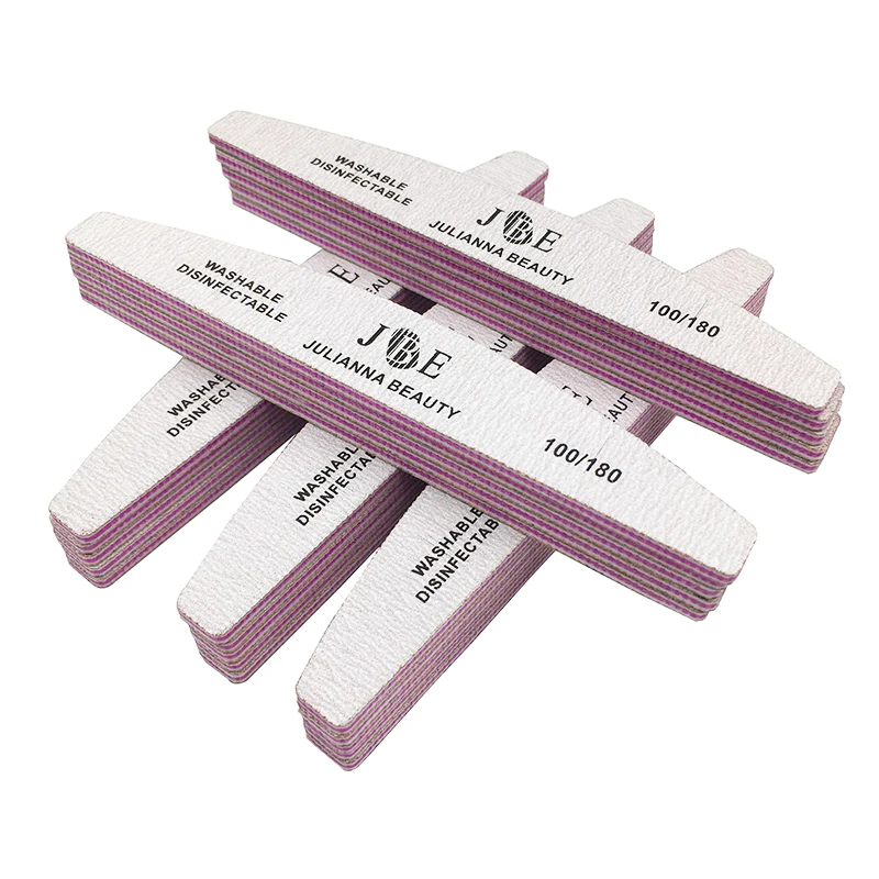 

50PC Gray Professional Nail File For Manicure UV Gel Polisher Lime Art Tips 100/180 Sanding File Manicure Tool Wholesale