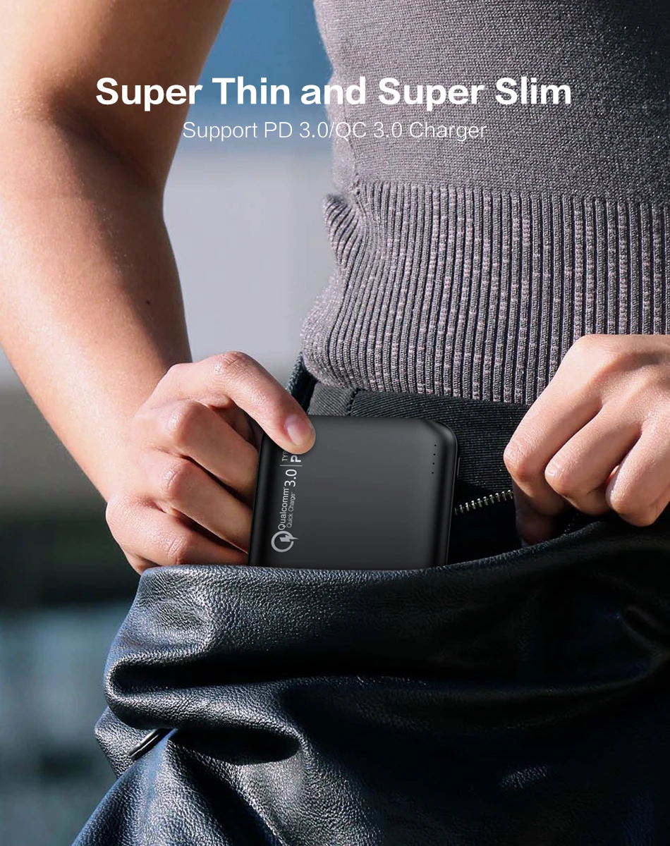 FLOVEME power Bank 10000 mAh портативное зарядное устройство 10000 mAh USB PoverBank QC 3,0 быстрое зарядное устройство для Xiaomi Mi 9 8 iPhone 11