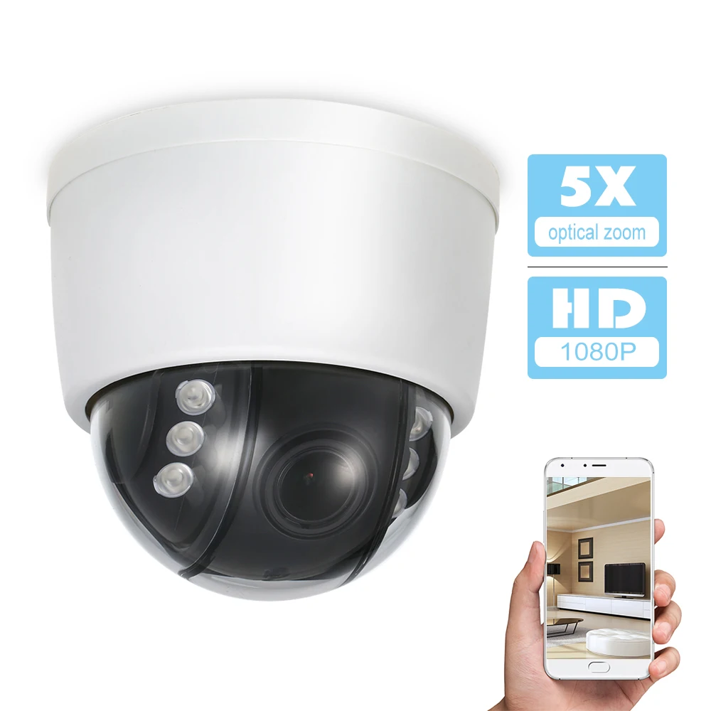 1080P Беспроводная wifi купольная PTZ IP камера 2,8-12 мм с автофокусом Поддержка P2P телефон приложение TF слот для карты видеонаблюдения CCTV камера