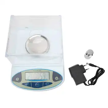 

600g x0.01g Analytical Scale High Electronic Scales Laboratory Instrument with 200g Calibration Weight Suitable for School Lab