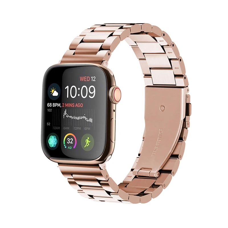 Металлический ремешок для apple watch 4 5 Группа 44 мм 40 мм apple watch, ремешок 42 мм, 38 мм, версия наручных часов iwatch серии 5/4/3/2/1 Нержавеющая сталь браслет ремень