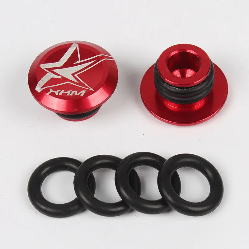 Red-1pair XKM рукоятка для горного велосипеда, руль из алюминиевого сплава MTB, заглушки и резиновые кольца, Аксессуары для велосипеда - Цвет: Red-1pair