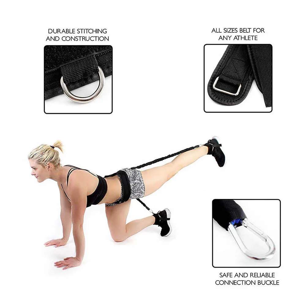 Fitness Resistance Bands Set Latex Leg Bounce Trainer Gym Yoga Pull Rope Bouncing Rope Leg Strength Training Agility Pull Strap