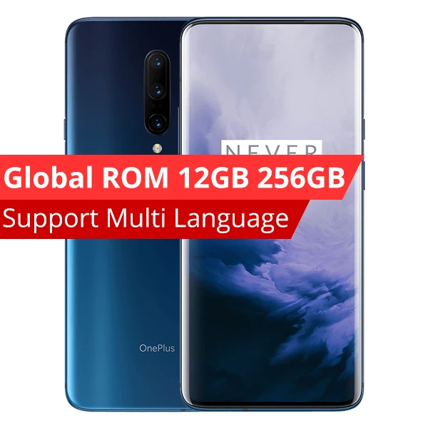 12 256GB Blue Смартфон Oneplus 7 Pro 6GB 128GB Snapdragon 855 6,6" AMOLED 48MP 30W быстрая зарядка NFC 4000mAh мобильный телефон - Цвет: 12 256GB Blue