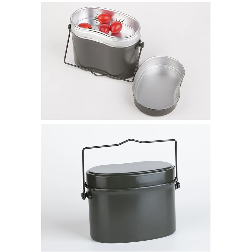 Lightweight Outdoor Lunch Box Army Soldier Set Mess Kit Canteen Kettle Pot Food Cup Bowl