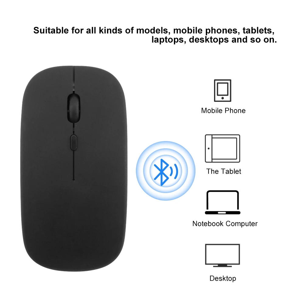 Bluetooth беспроводная Бесшумная мышь перезаряжаемая портативная Компьютерная Оптическая USB мышь для ПК ноутбука Macbook ультра тонкая