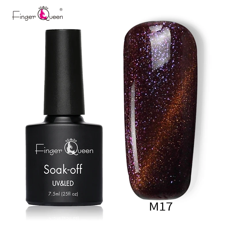 Fingerqueen кошачий глаз Гель-лак для ногтей Vernis Полупостоянный УФ-лак для маникюрный гель для ногтей праймер верхнее покрытие Гель-лак - Цвет: M17