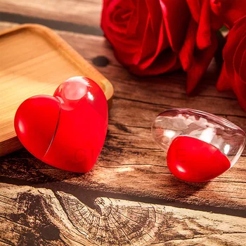 

Wholesale 5ml Lovely Heart Shape Lip Gloss Container Refillable Bottles Transparent Vials Cosmetic Lip Gloss Display Bottle