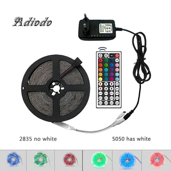 

LED RGB SMD 5050 2835 Flexible LED strip light strip RGB led strip 5M 10M 15M DC 12V diode strap + Remote Control + adapter