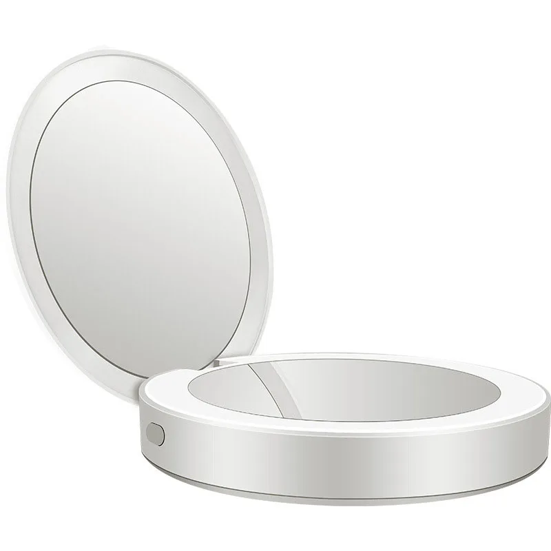 Travel Makeup Mirror 5X/1X Magnification with LED Lights USB Rechargeable Mini Mirrors YUF99 | Красота и здоровье