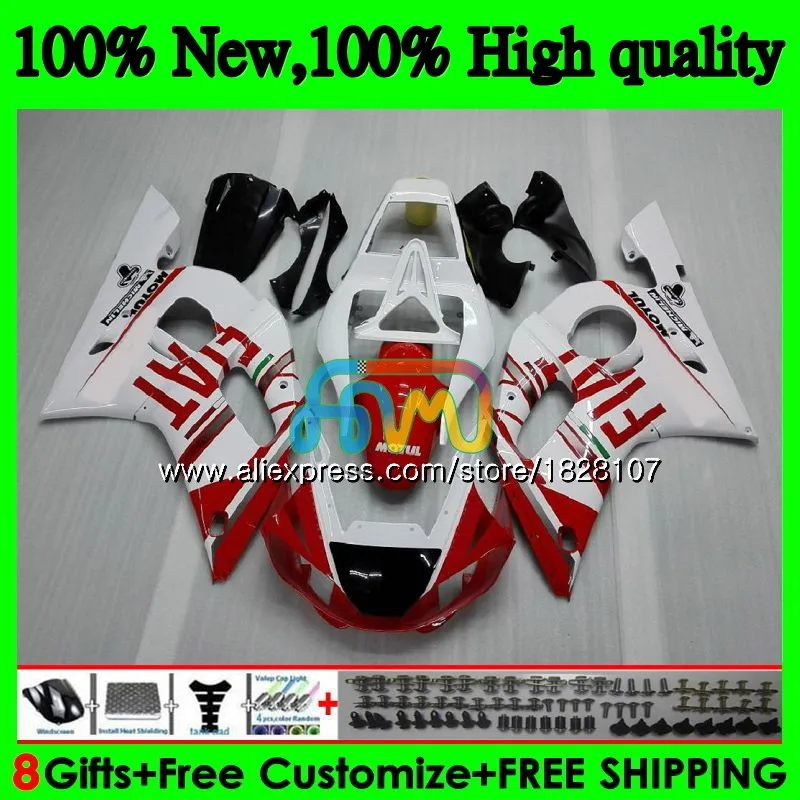 Средства ухода за кожей для YAMAHA YZF R6 R 6 600 YZF600 YZFR6 98 99 00 01 02 50BS. 19 YZF-600 YZF-R6 1998 1999 Красный Белый 2000 2001 2002 обтекатель