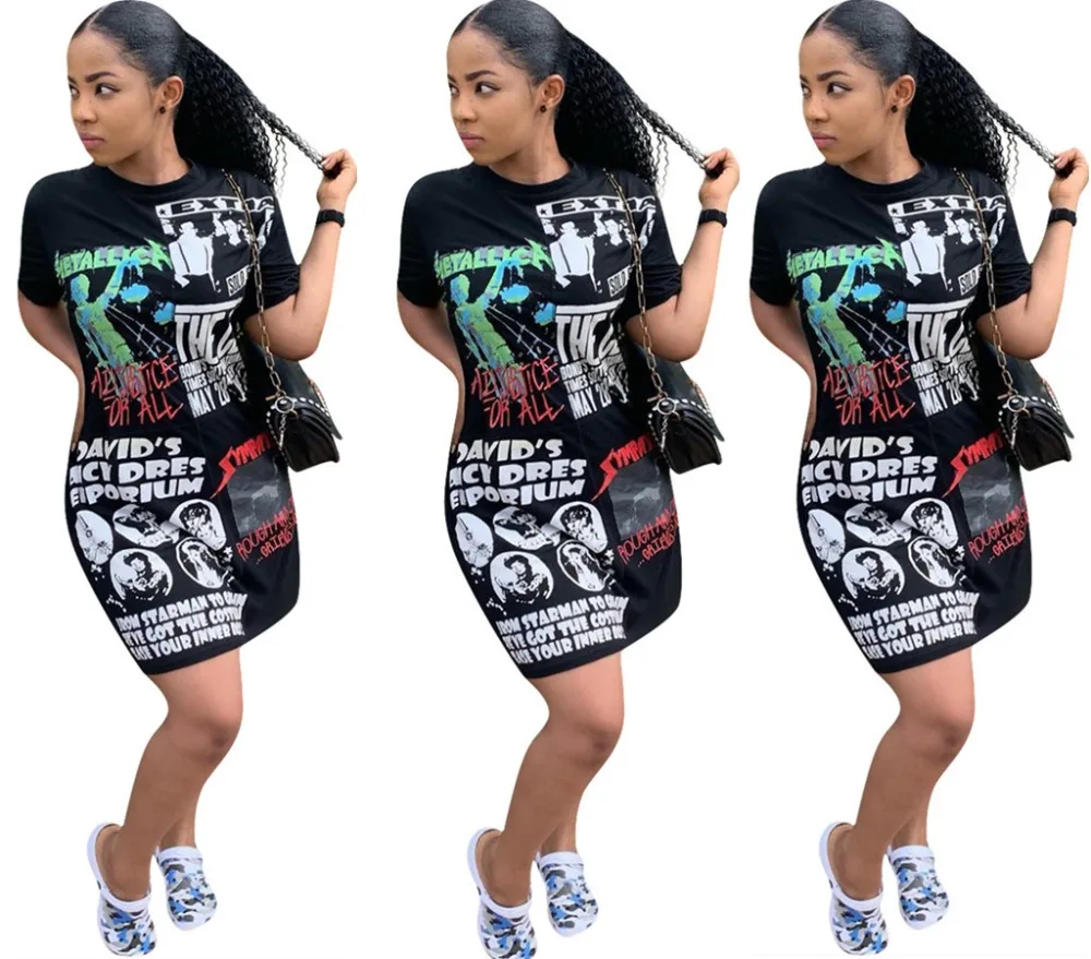 wholesale summer hot sale women letter printed striaght t-shirt