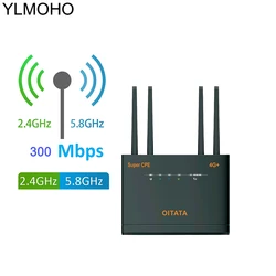 YLMOHO – routeur Wifi 4G LTE CPE Gateway Dual Band 2.4/5.8/300 mb/s, Modem point d'accès Mobile avec antenne AP 4, 1 Wan/Lan 
