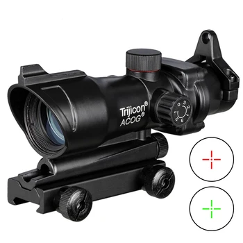 

ACOG 1X32 Red Green Cross Sight Optical Rifle Scopes Hunting Scopes With 20mm Rail for Airsoft Gun