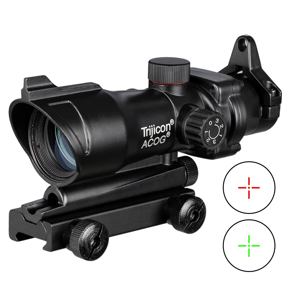 ACOG 1X32 Красный Зеленый Крест прицел оптическая винтовка прицелы охотничьи с 20 мм