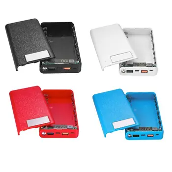 

QC 3.0 Dual USB + Type C PD 8x 18650 Battery DIY Power Bank Box LED Light Fast Charger For iPhone Samsung Cell Phone Tablet