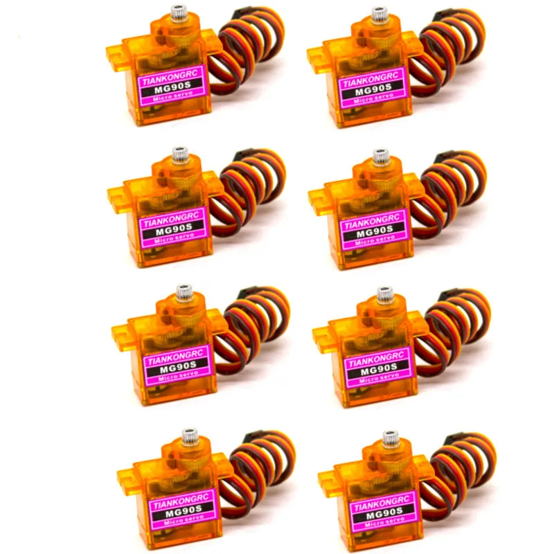 

Orange MG90S Metal Gear RC Micro Servo for RC Model Truck Boat Racing Car Helicopter Airplane and Robot