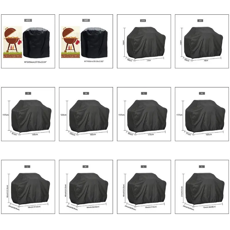 Bbq-Cover Weber Heavy-Duty Charbroil Waterproof Outdoor Rain-Protective Round 1PC Dust