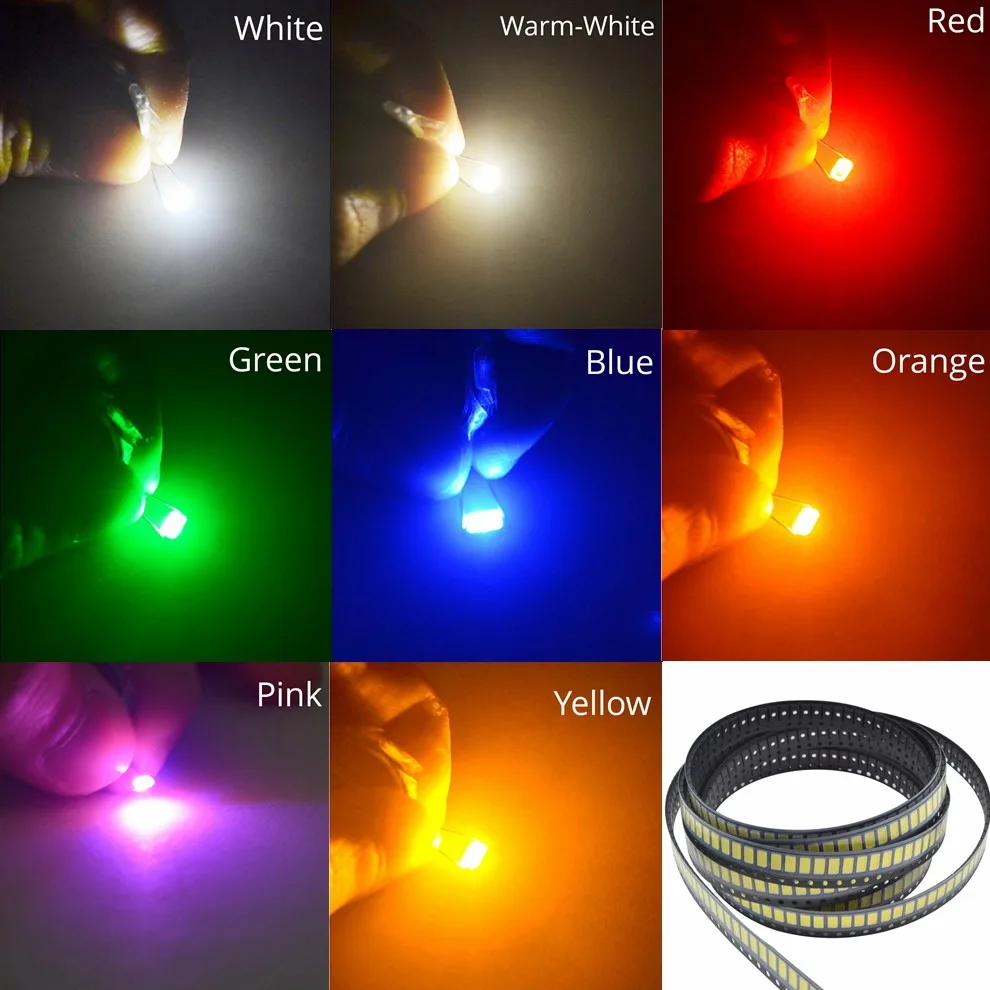 100 штук(диодов?) белая smd smt 5730 5630 0.5w ультра яркая светодиодная лента холодный белый