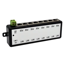 8 портов Poe инжектор Poe сплиттер для Cctv сети Poe камеры питания через Ethernet Ieee802.3Af