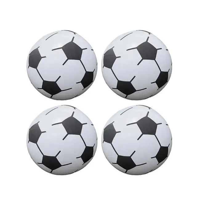4pcs Inflatable Football Toys Kids Beach Balls Toys Inflatable Soccers Toys outdoor lawn beach beach sand toys for children 4
