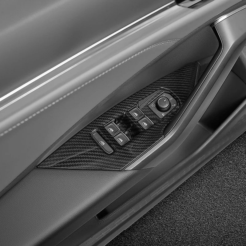 Автомобильный Стайлинг ABS панель крышка блёстки для Volkswagen Jetta A7-настоящее Внутренний дверной выключатель стеклоподъемника подъемная панель крышка наклейка