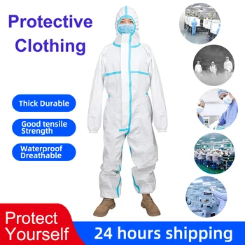 

Disposable Protective Clothing Dust-proof Clothes Unisex Anti fog static Coverall protection equipment Personal Isolation Suit