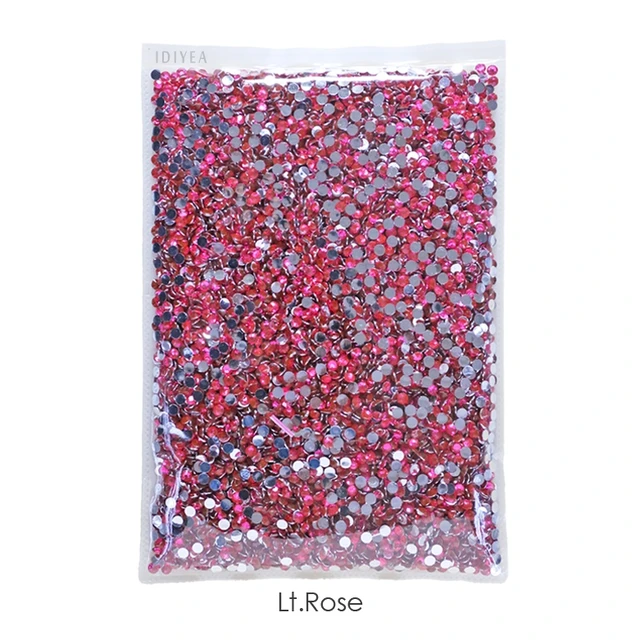 Wholesale Jelly AB Resin Non Hot Fix Rhinestones Cтразы Flatback Plastic Crystals Strass Glitters Stone Bulk Big Package for DIY Lt.Rose