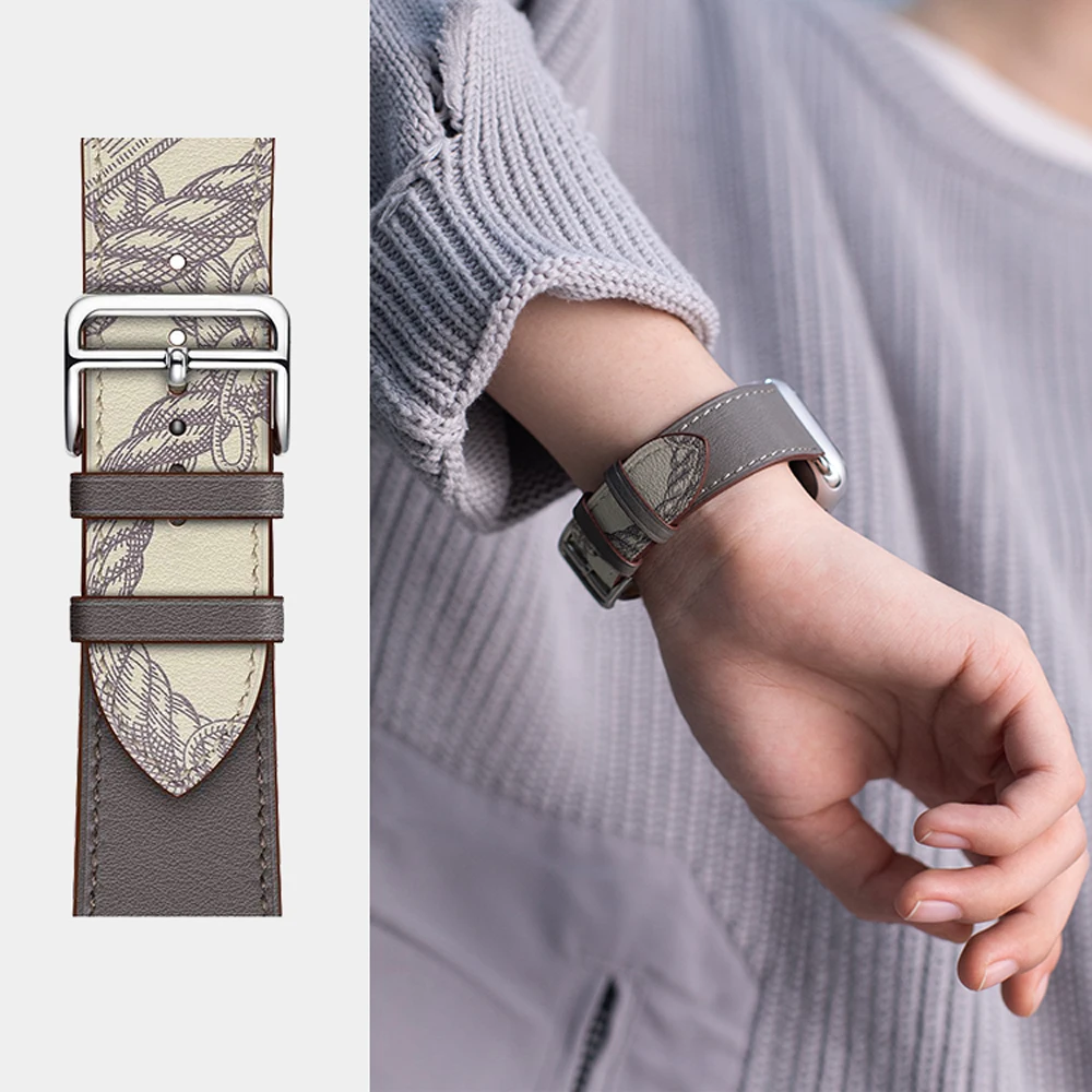 Фото Ремешок кожаный для Samsung Galaxy watch 5/6/pro/4/classic 44 мм 40 мм Active 2/3/S3/Huawei, браслет для часов 4, 20 мм 22 мм №4