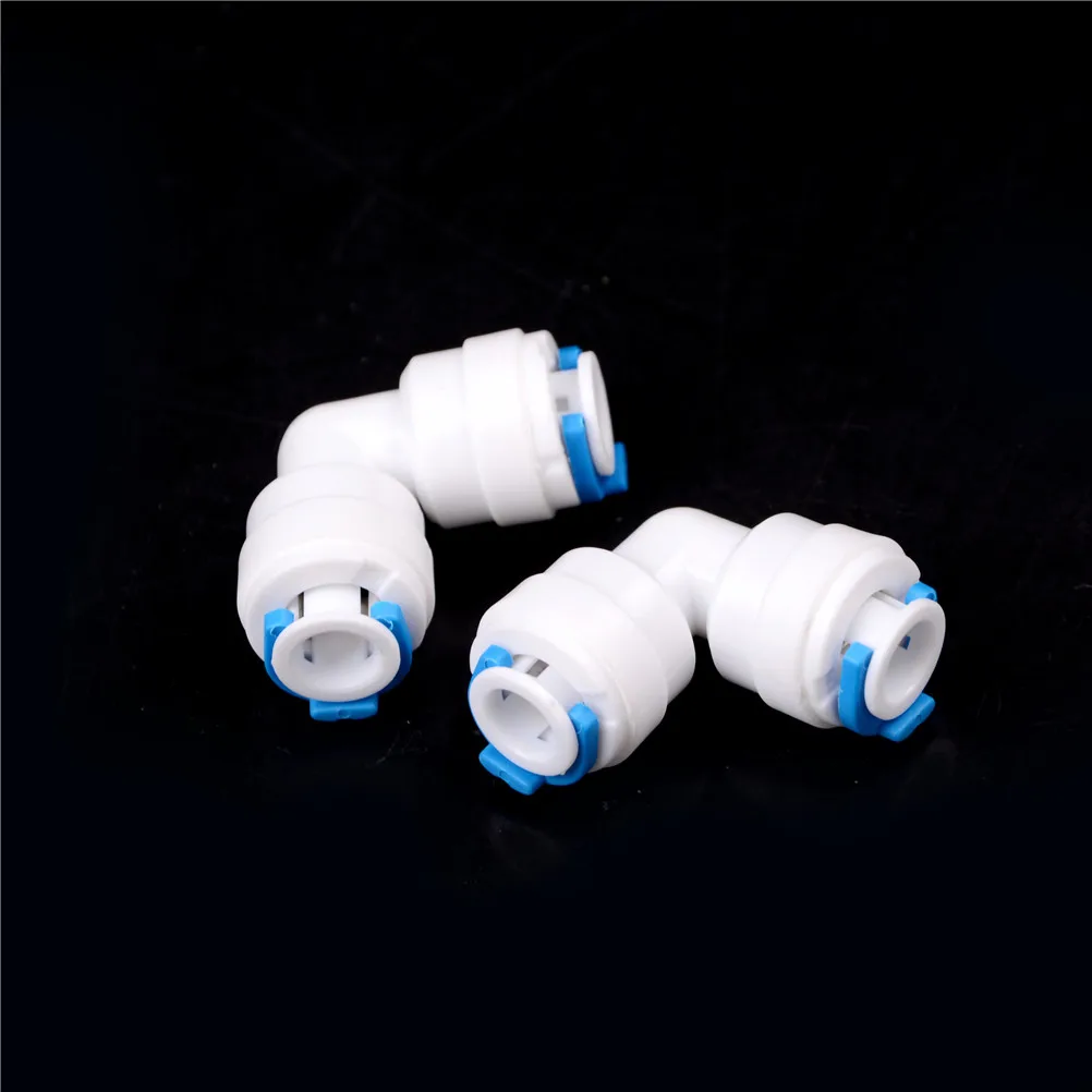 ZLinKJ 2 шт. фитинг Push Fit Труба 1/"-1/4" локоть быстрое соединение RO воды обратного части