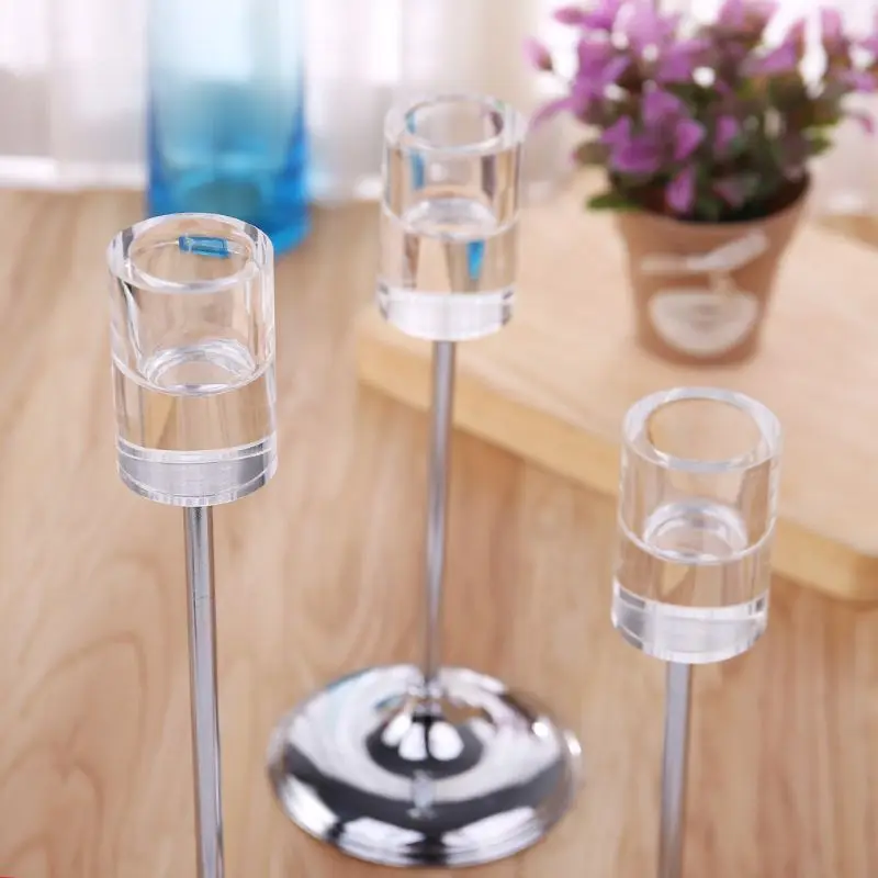 Стеклянный Подсвечник металлический подсвечник свадебный стол центральный домашний