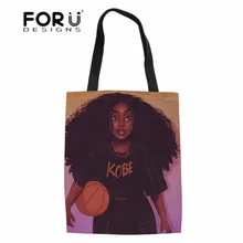 FORUDESIGNS/женские сумки для покупок черного цвета, африканская сумка на плечо с принтом для девочек, большая Экологичная сумка-шоппер, женская сумка с короткими ручками