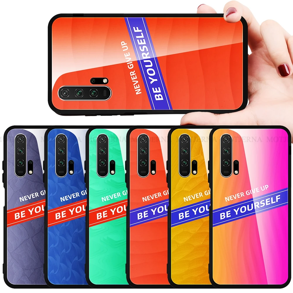 

Fashion Colorful Cool Protective Glass Case For Huawei Honor 8X 9X Pro 20 Phone Tempered Glass Cover For Huawei Honor 10i 20i