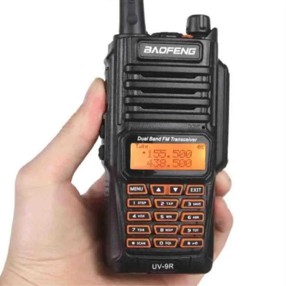 

Portable BF UV 9R 128CH IP67 Two Way Radio Walkie Talkie Dual Band Radio Communicator