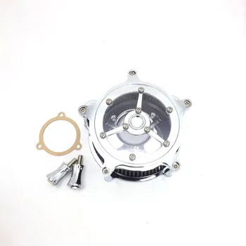 

Chrome Motorcycle Transparent Mirror Air Filter CNC Crafts Air Cleaner Intake Filter Fit For Harley Sportster 883 2010-2014