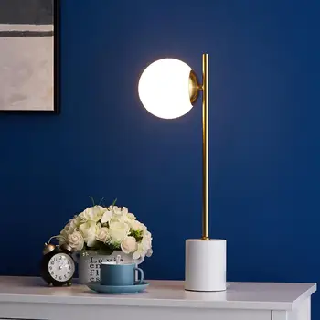 

Modern LED Table Lamp Desk Lamp Light Shade Glass Ball Table Lamp Desk Light for Bedroom Living Room Floor Bedside Gold Design