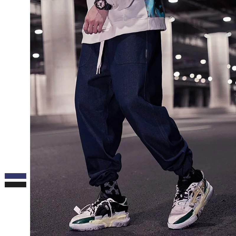 Streetwear Baggy Jeans Men Korean Fashion Casual Straight Wide Leg Pants Male Hip Hop Winter New Clothing Vintage Denim Trousers 2