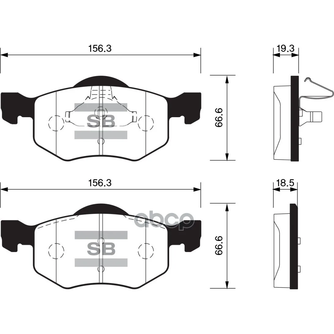 Колодки Тормозные Ford Maverick 03/Mazda Tribute 00передние Sangsin Brake Sp1519 Sangsin brake арт. SP1519