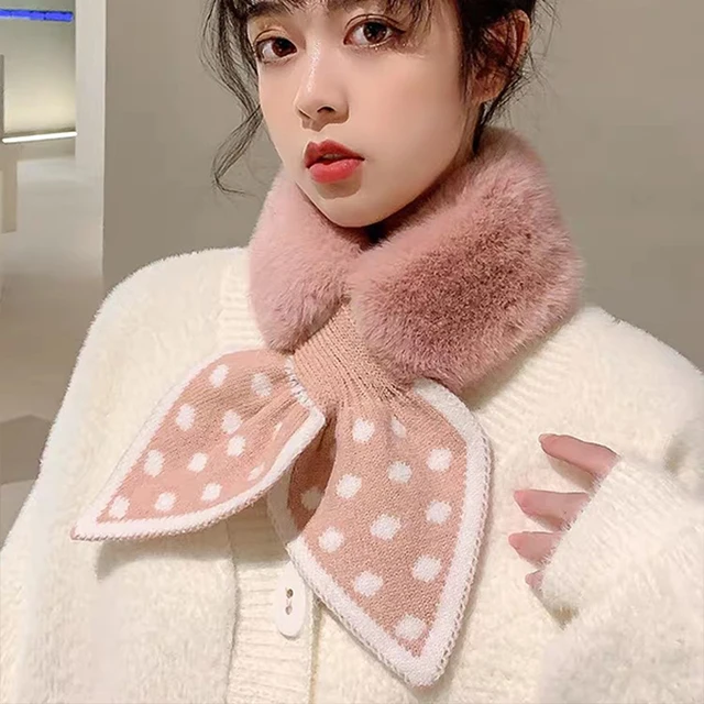 Korean Plush Scarf Faux Fur Collar Neck 