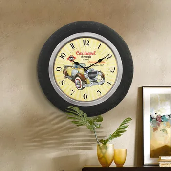 

Creative Wheel Wall Clock Amazon Creative Products Nordic Simple Living Room Decoration Wall Clock Retro Clock Home Wall Clock