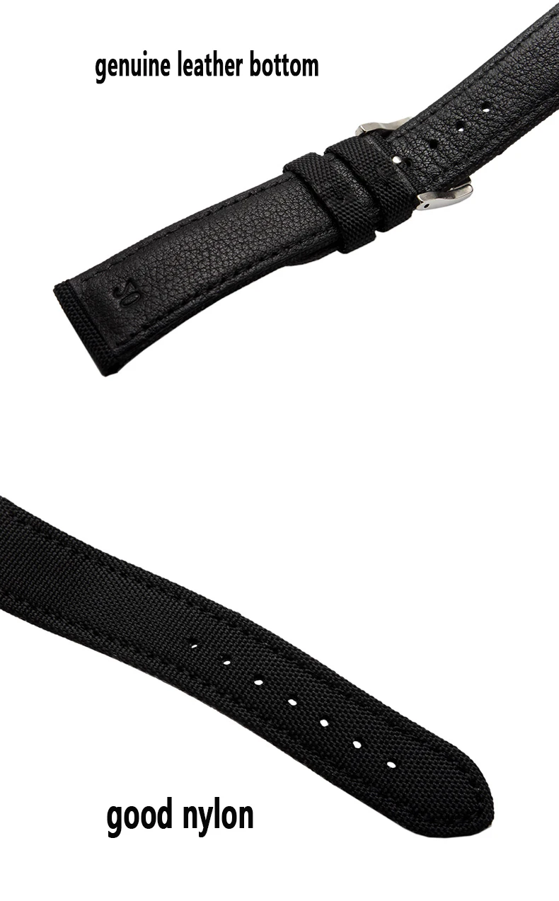 Для SKX007 SKX009 браслет нейлоновый Холст Прочный Спортивный мягкий ремешок для часов удобная кожаная подкладка ремешок для часов 18 мм 20 мм 22 мм