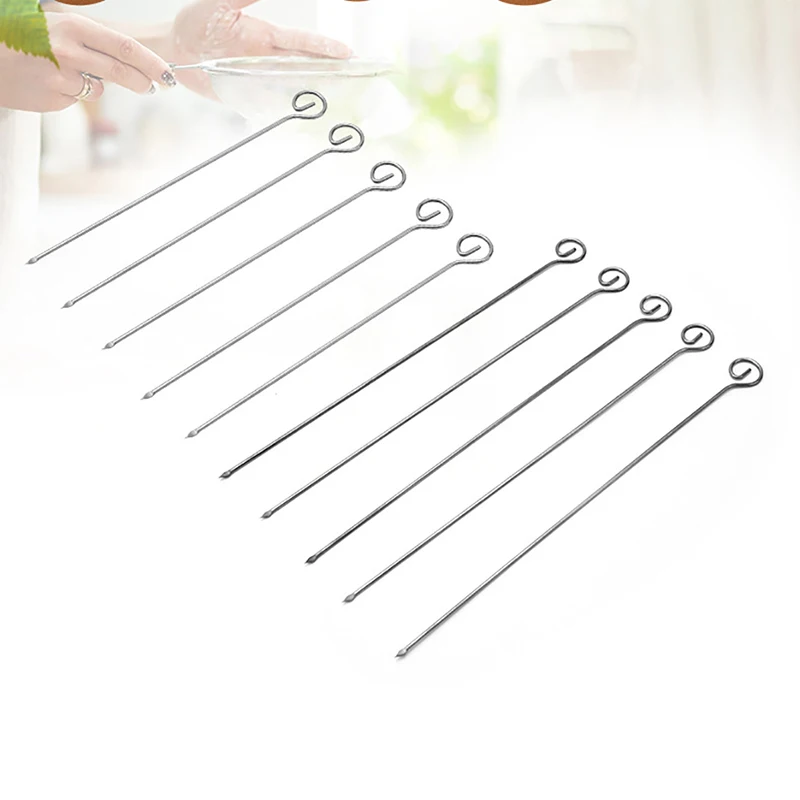 5PCS 22/30.4CM Stainless Steel Skewers Sturdy Universal Barbecue Kebab Needle Stick | Дом и сад