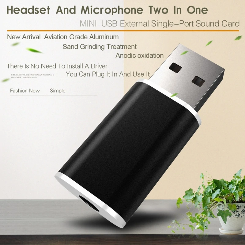 5,1 USB накопитель бесплатно 3,5 мм Микрофон Разъем для наушников стерео гарнитура Аудио Звуковая карта