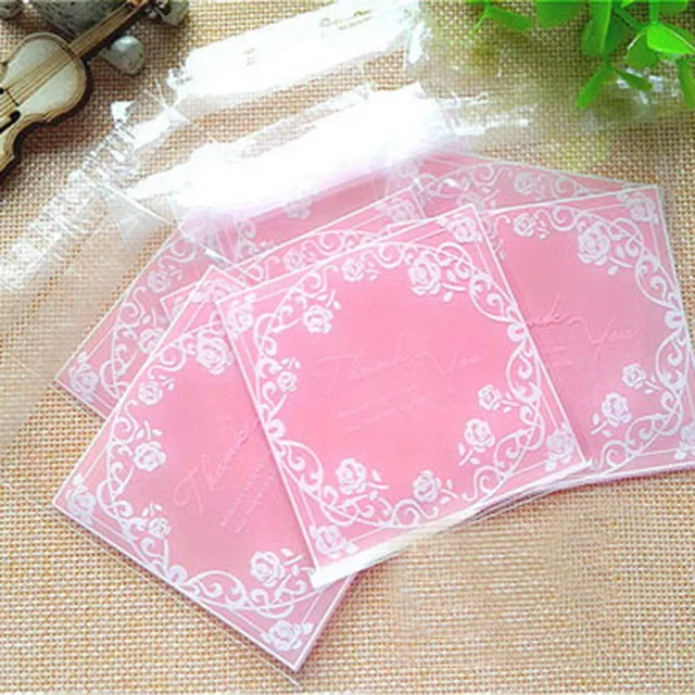 100pcs/lot 7cm Clear Candy Bag Transparent Plastic Bag Cookie OPP Bag For Wedding Birthday Party Decor DIY Gift Packaging Pouch B12