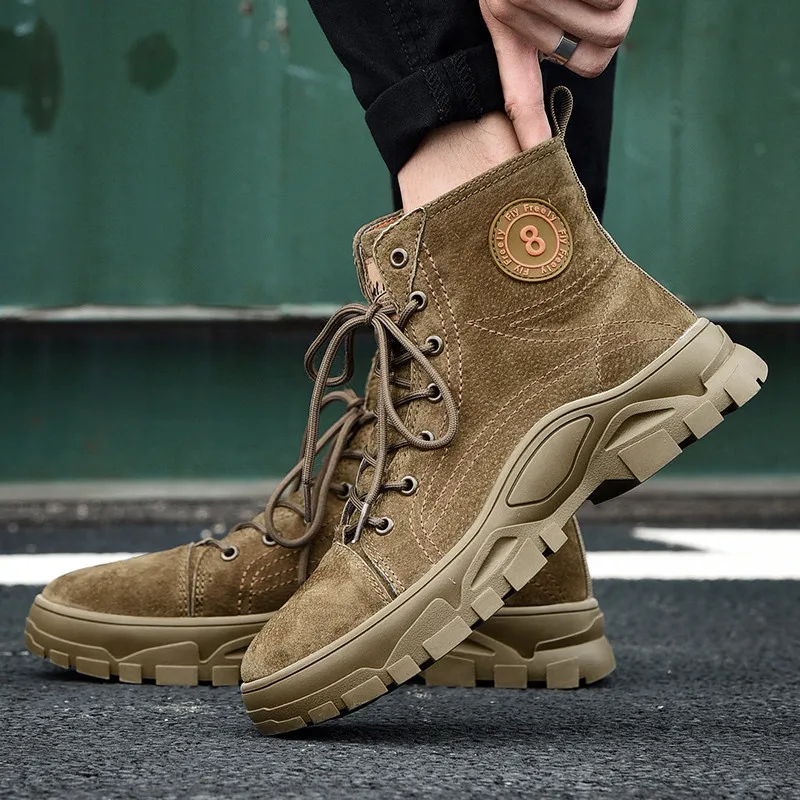 

Winter Boots men High quality Real Leather Cold-proof Snow boots Non-slip Wear-resisting Mens shoes Army boots Outdoor men shoes